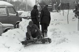 Rybnik zimą w latach 80.