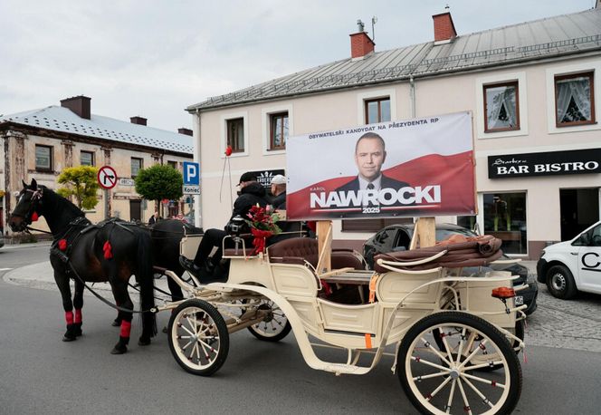 Karol Nawrocki na zorganizowanej przez telewizję Republika debacie przedwyborczej w Końskich