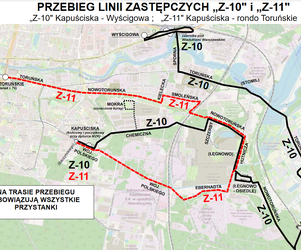 Jak jeżdżą autobusy zastępcze w Bydgoszczy?