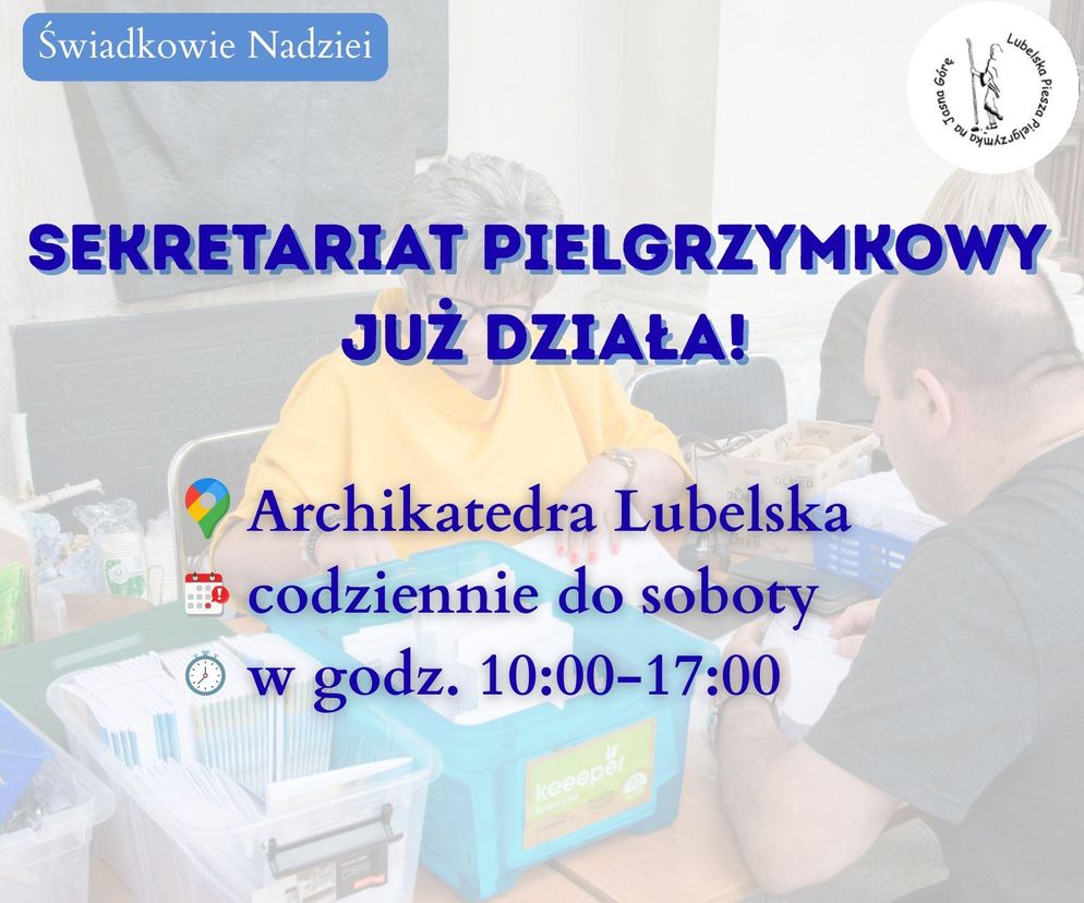 W sekretariacie można zapisać się na pielgrzymkę i uzyskać najważniejsze informacje
