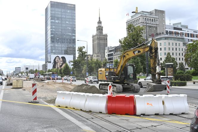 Remont torowiska na ul. Marszałkowskiej (sierpień 2025)