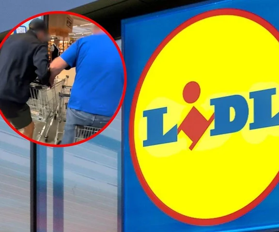 Szturm na nowego Lidla w Jasienicy. Jest nagranie!