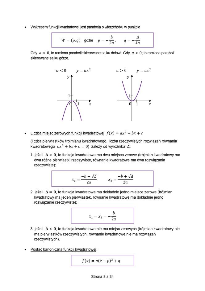 Karta wzorów matematyka matura 2023