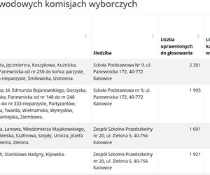 Frekwencja wyborcza w Katowicach wg lokali wyborczych
