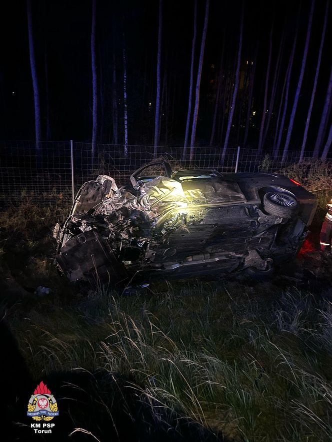 Poważny wypadek na S10 pod Toruniem. 5 osób poszkodowanych