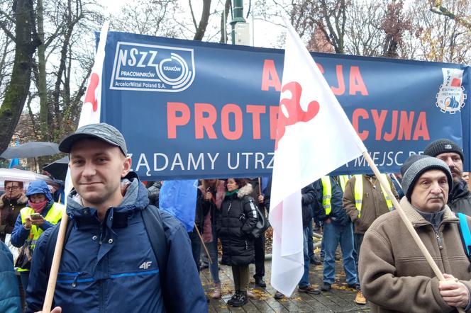 Wielki protest hutników w Krakowie