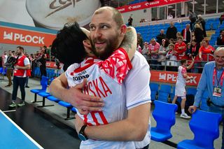 Agnieszka Chylińska na meczu piłkarzy ręcznych