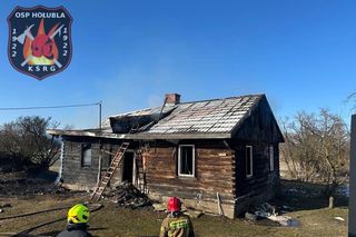 Pożar domu w Korycianach