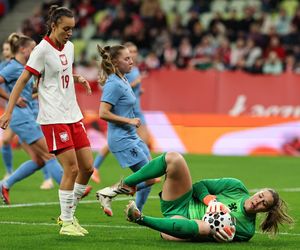 Marta Nawrocka na meczu Polska - Holandia