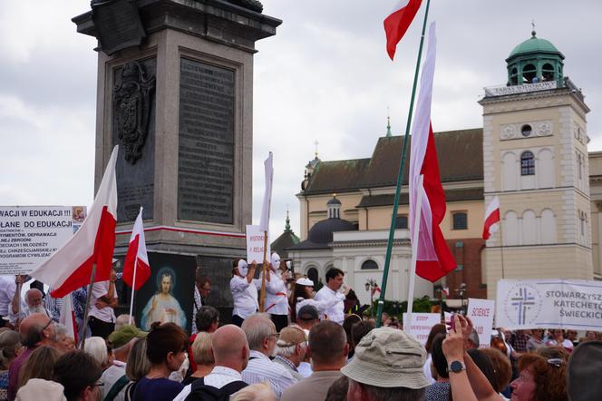 Protest katechetów w Warszawie 21.08.2024