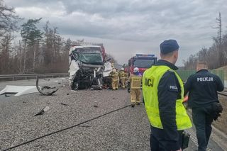 Wypadek na autostradzie A4 na wysokości Wysokiej