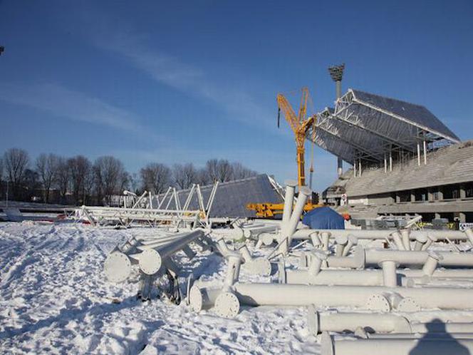 Stadion miejski w Rzeszowie - trybuny w budowie 