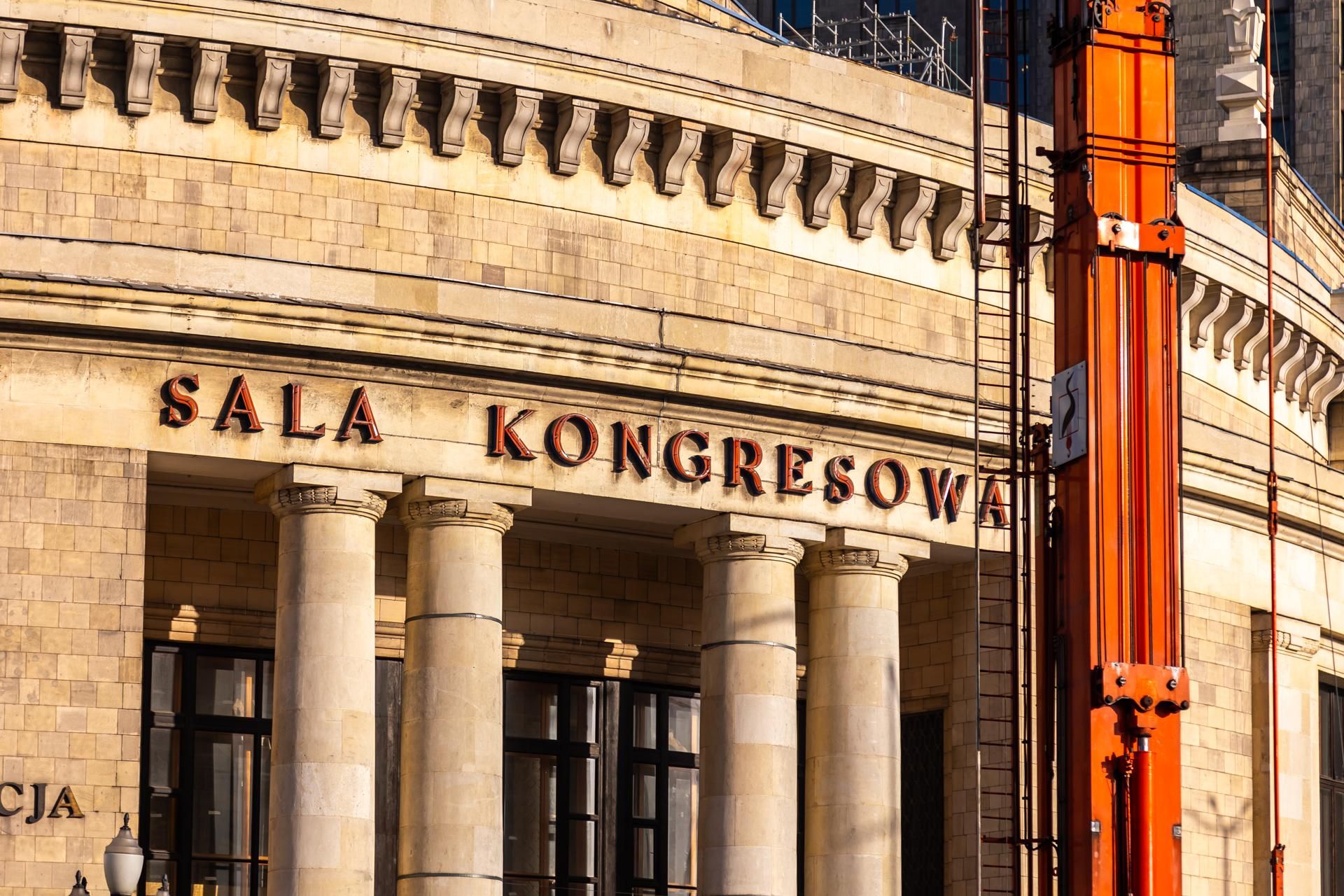 Sala Kongresowa w Warszawie w remoncie