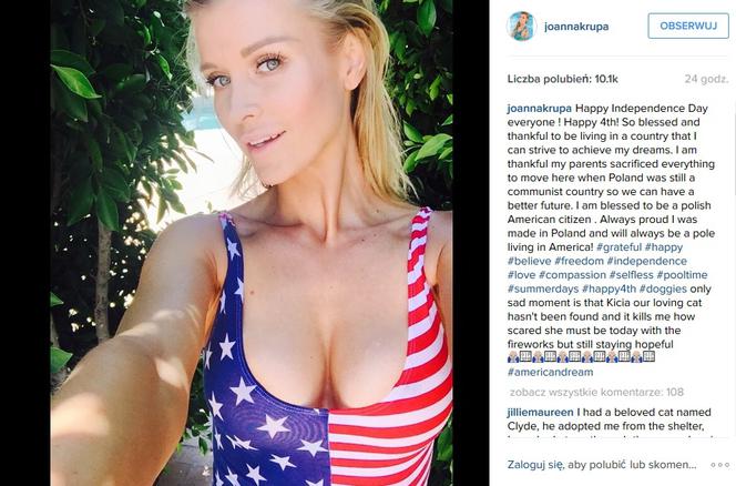 Joanna Krupa świętuje amerykański Dzień Niepodległości