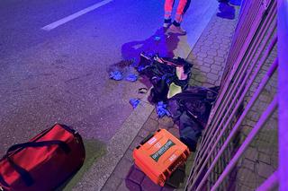 Motocyklista roztrzaskał się na Moście Gdańskim. Trafił do szpitala