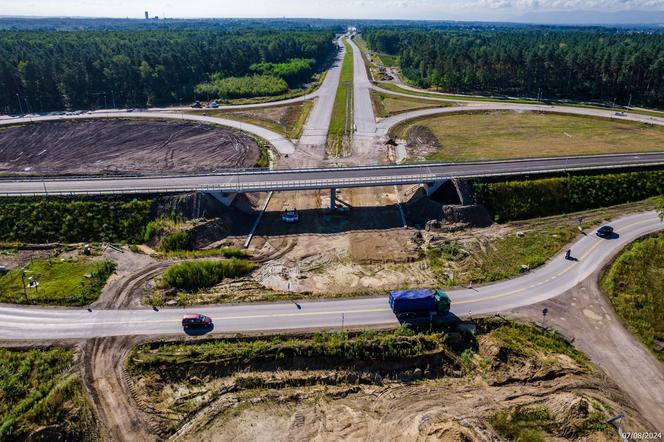 Plac budowy S1 Oświęcim - Dankowice w sierpniu 2024