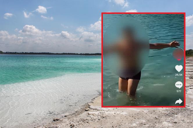 Jezioro Turkusowe. Lazurowa woda pełna toksyn nie odstrasza od kąpieli! [WIDEO]