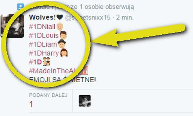 1D emoji na Twitterze - One Direction Made in the AM
