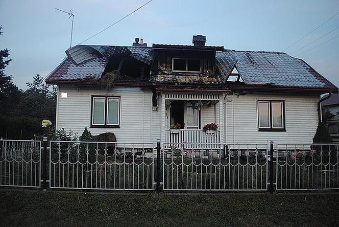 Pożar domu w Przeworsku na Podkarpaciu