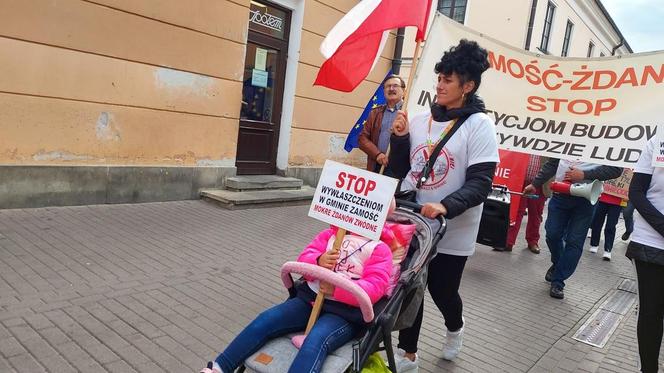 Protest przeciw CPK w Zamościu