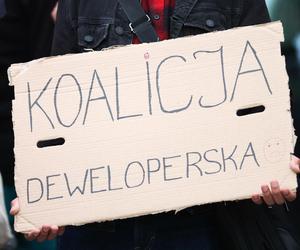 Protest przeciwko programowi Mieszkanie na Start w Warszawie