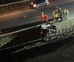 Dachowanie na S8. Jedna osoba trafiła do szpitala