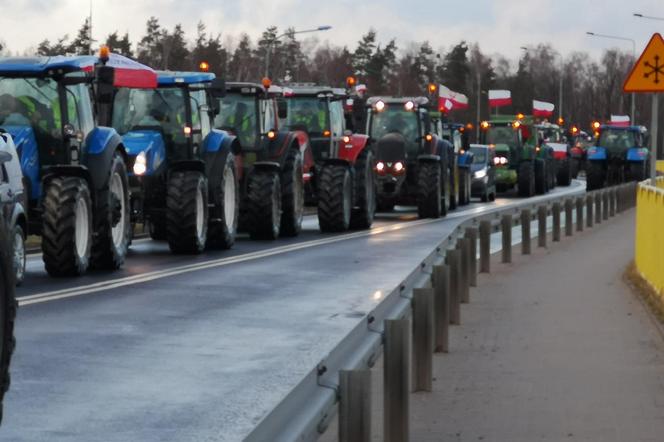 Protest rolników na Warmii i Mazurach
