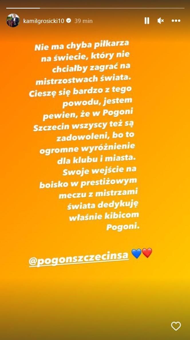 Kamil Grosicki o swoim występie na mundialu