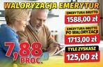 Waloryzacja emerytur 7,88 proc. 