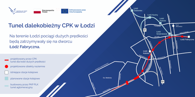 Tunel Kolei Dużych Prędkości w Łodzi coraz bliżej