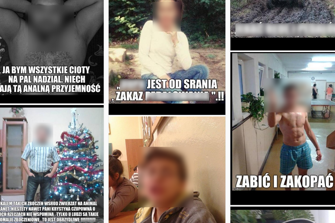Zdjęcia hejterów na blogu Hejty na fejsie