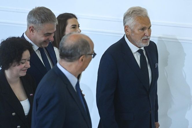  Aleksander Kwaśniewski, Włodzimierz Czarzasty, Krzysztof Gawkowski, Anna Maria Żukowska w Sejmie