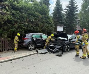 Zderzenie samochodów w Białym Dunajcu