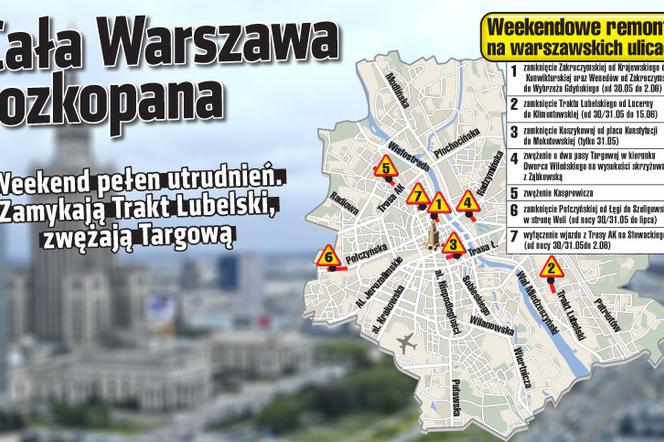 Cała Warszawa rozkopana