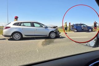 Zderzenie dwóch aut na S5 w Żninie! Trzy osoby trafiły do szpitala [ZDJĘCIA]