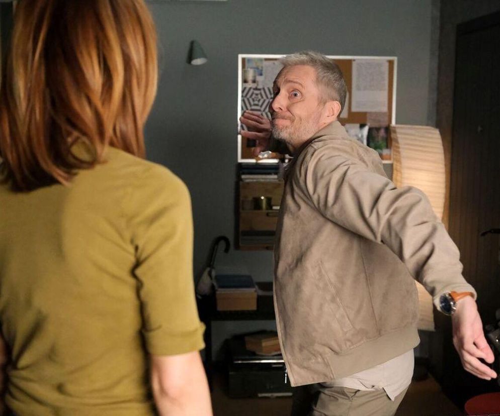 M jak miłość odc. 1874. Kama (Michalina Sosna), Brzeziński (Grzegorz Kowalczyk)