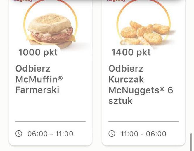 Darmowe jedzenie w McDonald's! Ile trzeba uzbierać punktów?