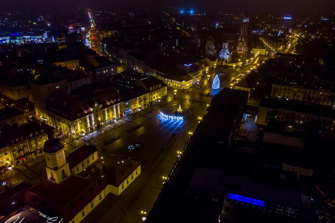 Białystok po zmroku. Niesamowite zdjęcie