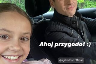 	M jak miłość nowy sezon.  Adam Karski (Patryk Szwichtenberg), Hania (Wiktoria Basik) na planie