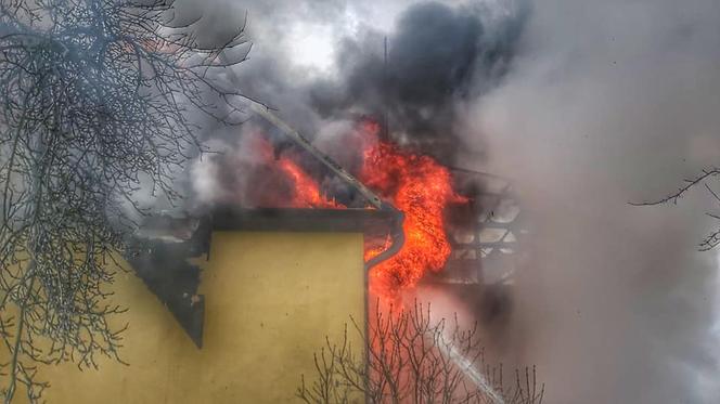Pożar w Hajnówce [12.02.2021]