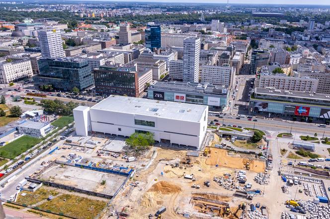 Budowa Muzeum Sztuki Nowoczesnej i placu Centralnego w 2024 r.