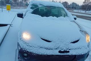 Samochód jechał jak jedna wielka śnieżna kula