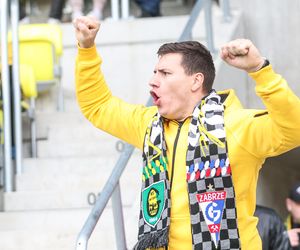Kibice na meczu GKS Katowice - Lech Poznań