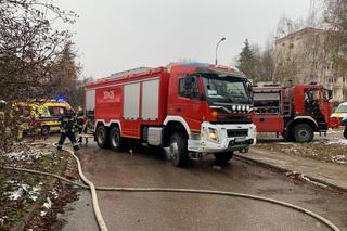 Pożar warzywniaka przy ul. Boenigka w Olsztynie. Dwie osoby zostały poszkodowane [ZDJĘCIA]