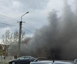 Pożar starego domu w Uszwi