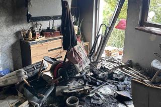 Pożar mieszkania na Ochocie