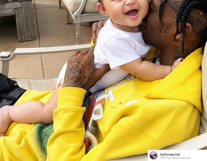 Travis Scott i mała Stormi, córka Scotta i Kylie Jenner