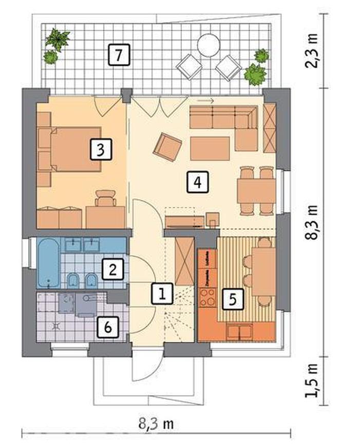 Dom do 70m2 bez pozwolenia - zdjęcia. Zobacz najlepsze projekty z kolekcji Muratora