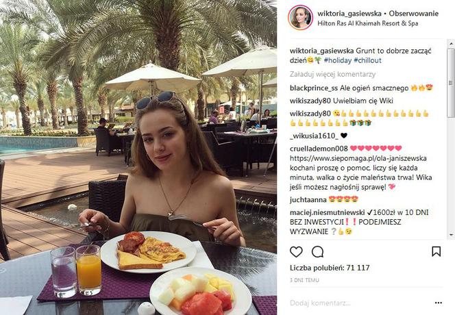 Wiktoria Gąsiewska na Instagramie