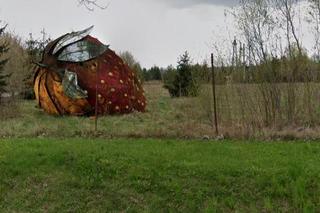 Wielka truskawka pod Warszawą